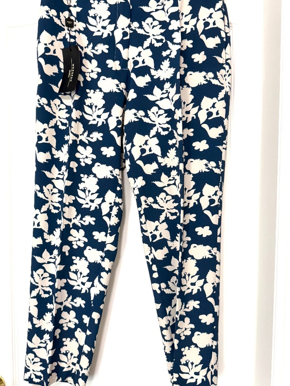 NWT Weekend Max Mara Maniero Floral Squirrel Print Trousers Size 14 / 48